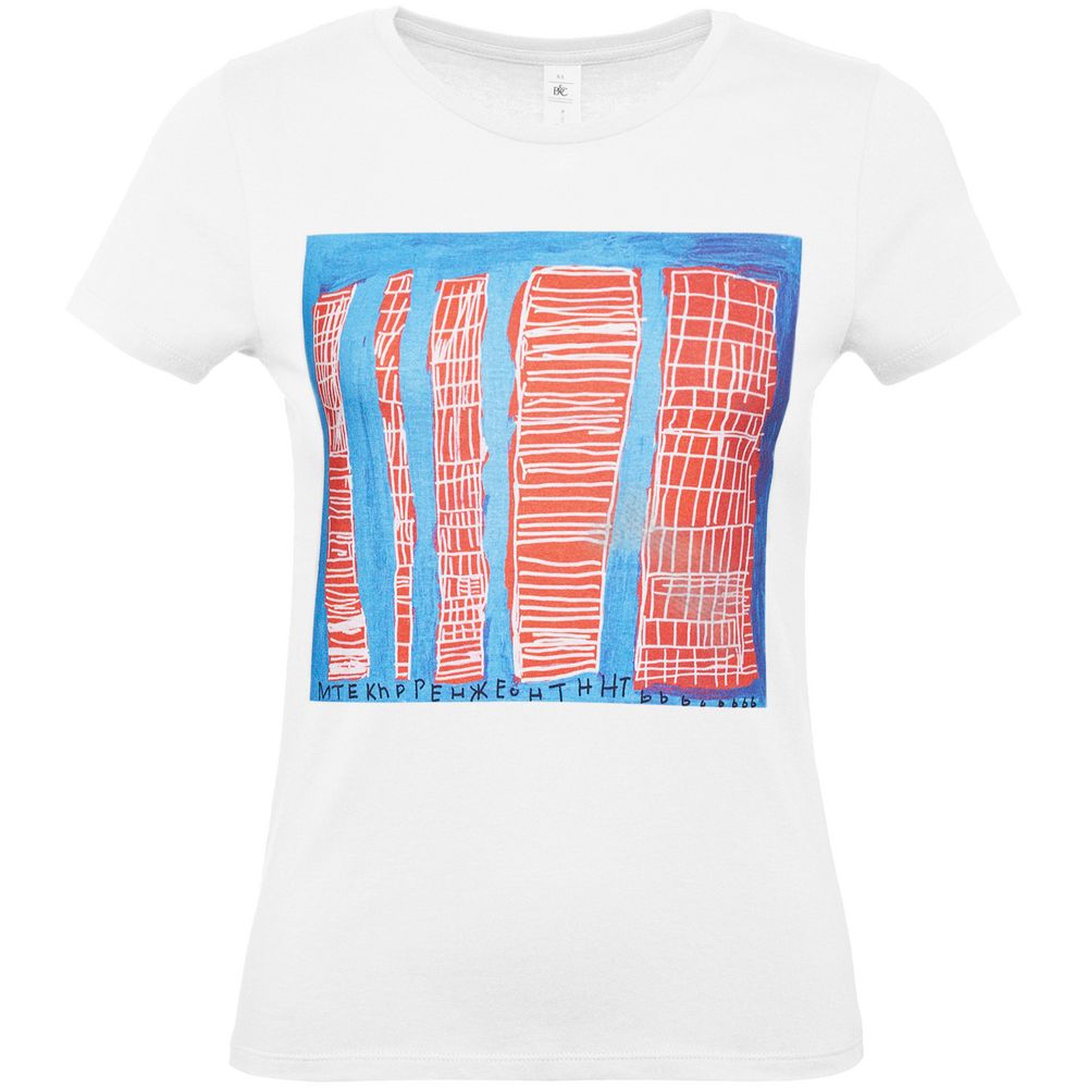 Футболка женская «Небоскребы», белая — изображение 3