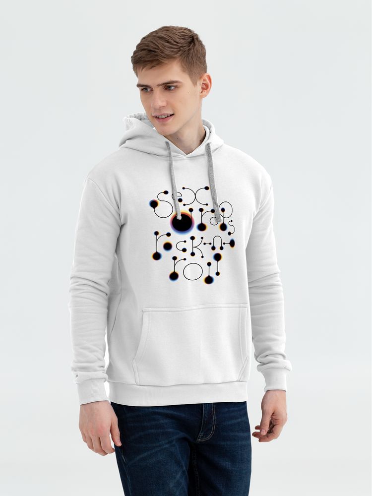 Толстовка с капюшоном No drugs, белая — изображение 2