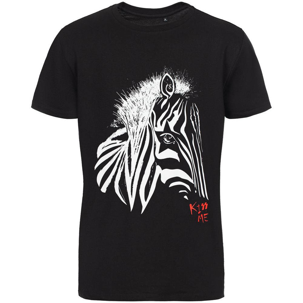 Футболка мужская «Арт-рокстар. Kiss Me», черная — изображение 3