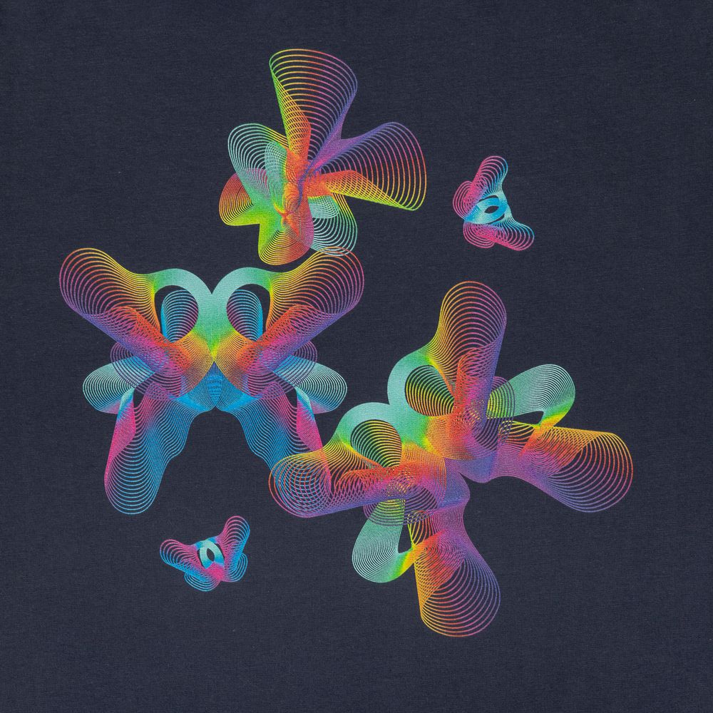 Футболка женская Butterflies, темно-синяя — изображение 4