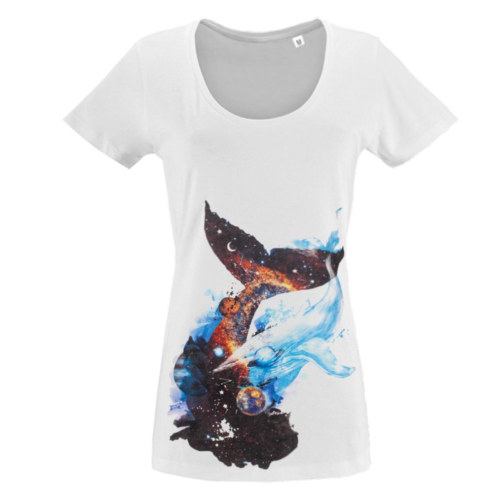 Футболка женская «Гиганты Вселенной», белая — изображение 2