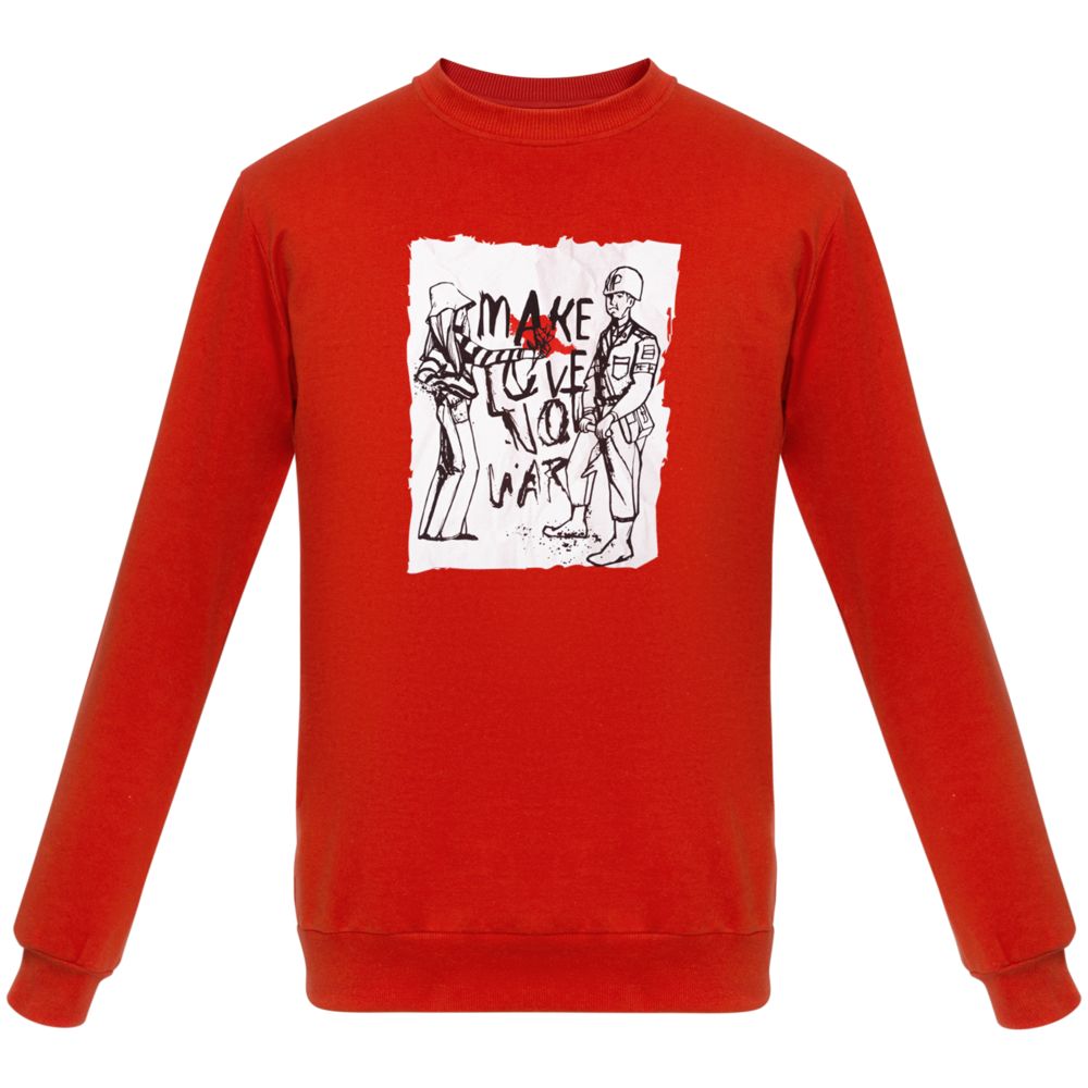 Толстовка Make Love, красная — изображение 4