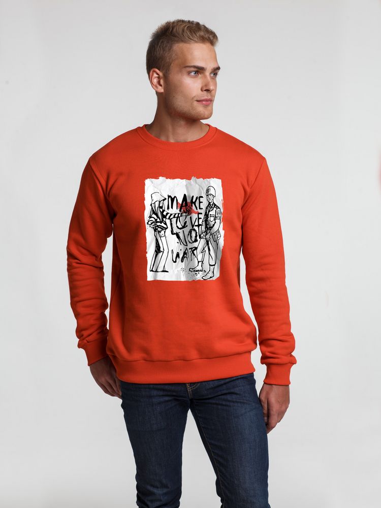 Толстовка Make Love, красная — изображение 2