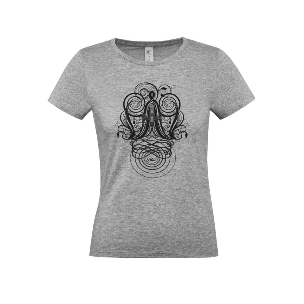 Футболка женская «Антиква А», серый меланж — изображение 2