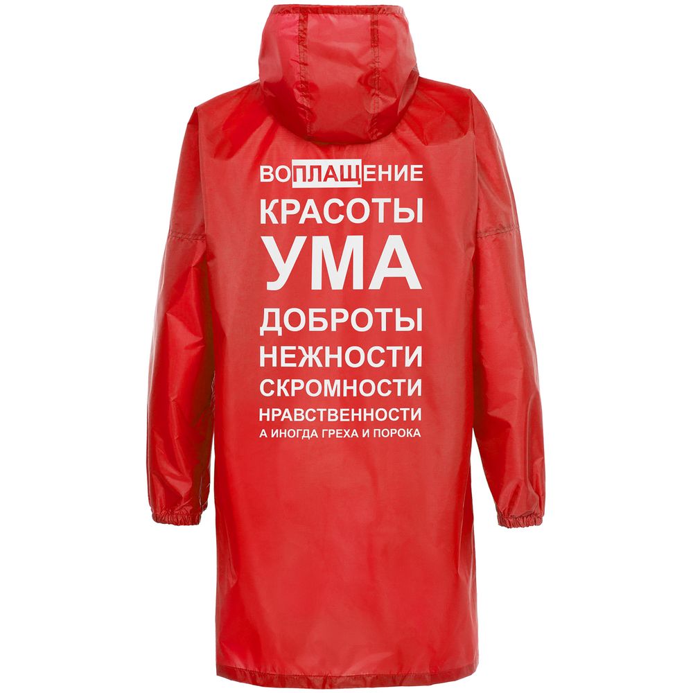 Дождевик «Воплащение всего», красный — изображение 7
