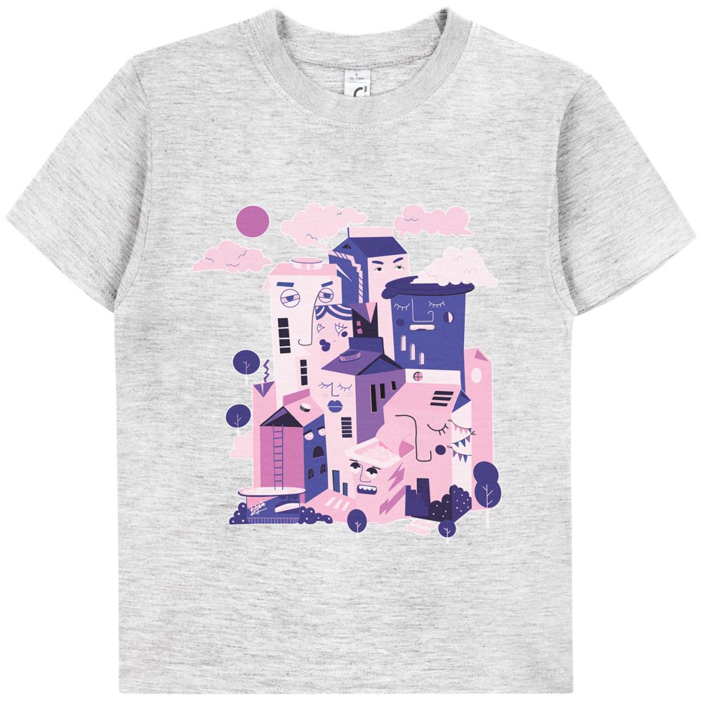 Футболка детская «Йогуртбург», светлый меланж — изображение 2