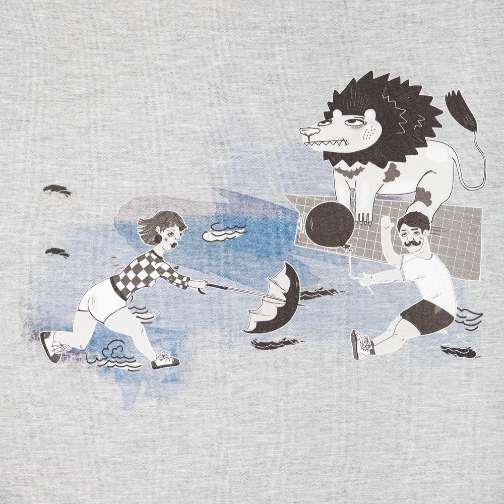 Свитшот женский «Не вы ли были у Невы», серый меланж — изображение 5