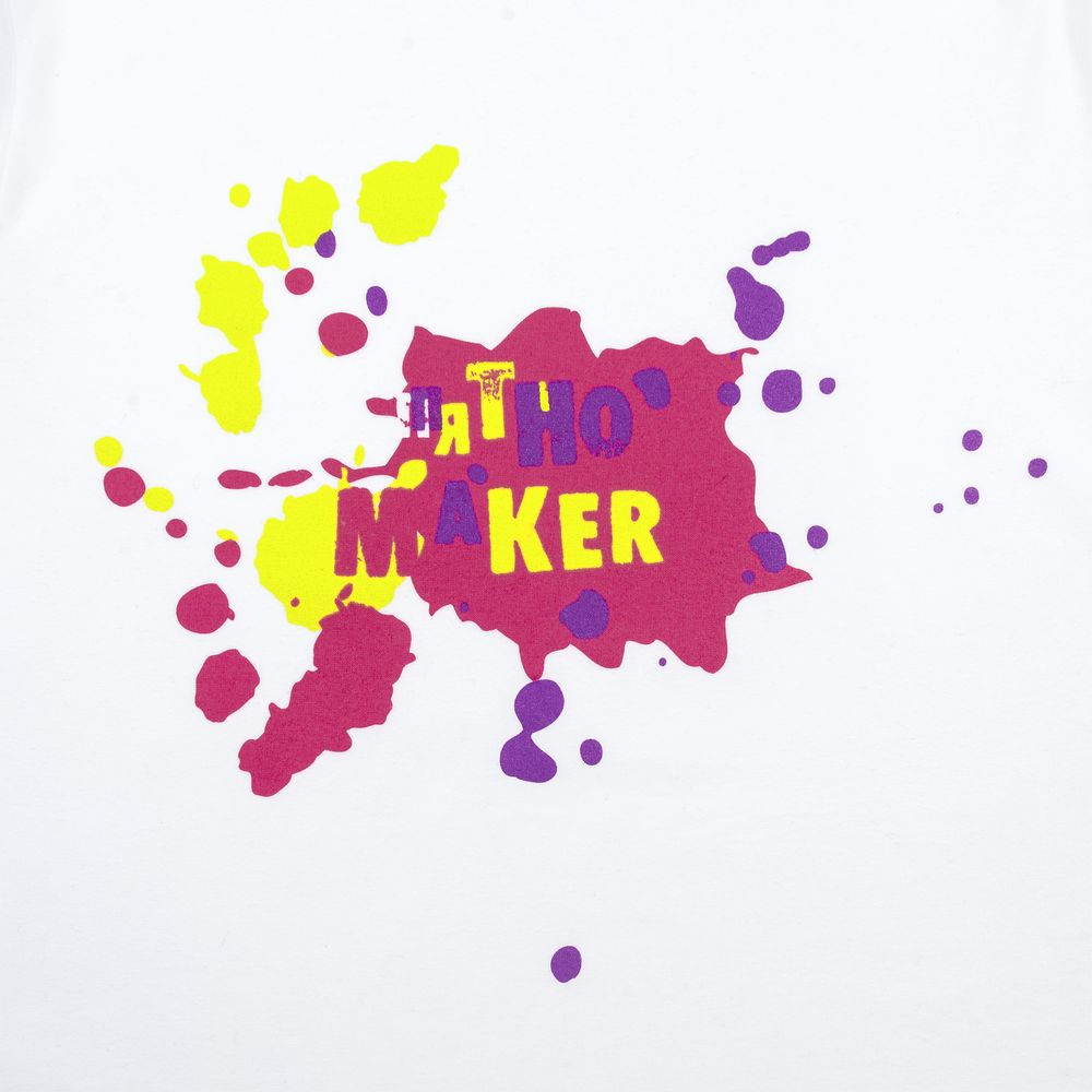 Футболка детская «Пятно Maker», белая — изображение 4