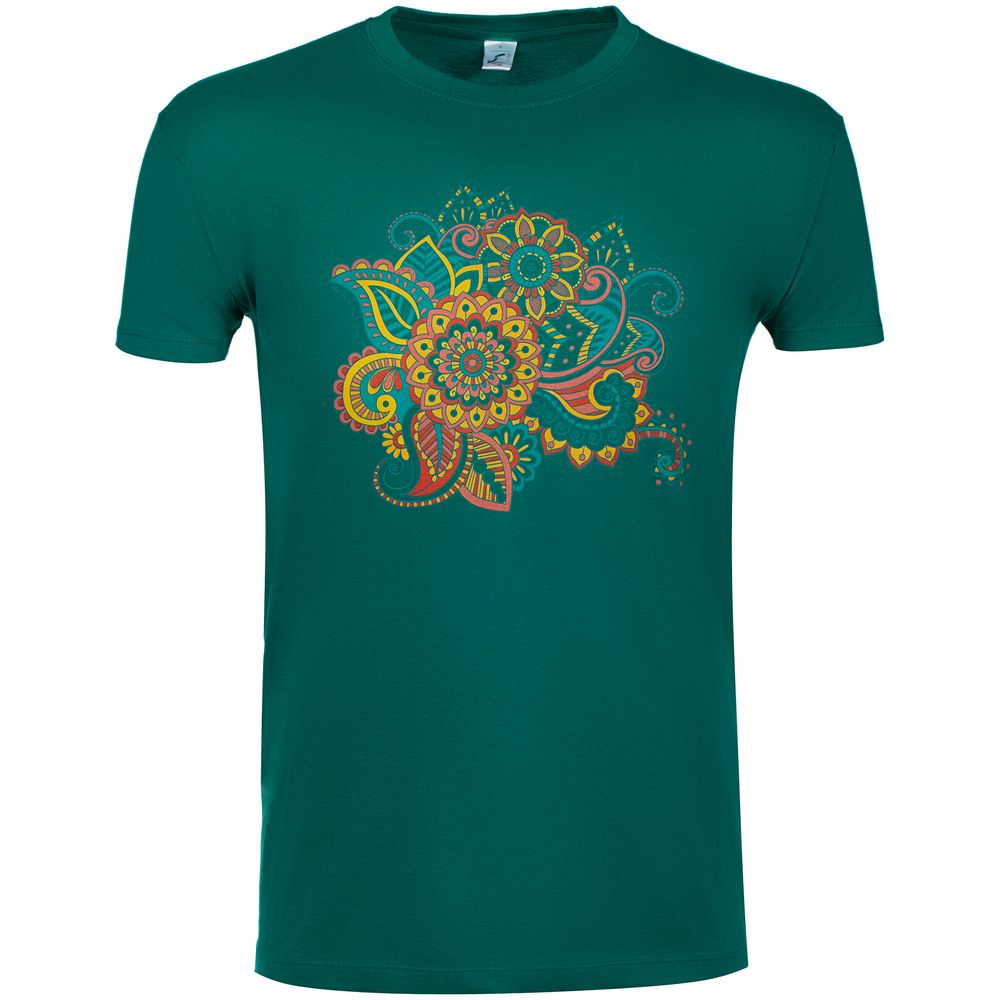 Футболка «Узор», зеленая — изображение 3