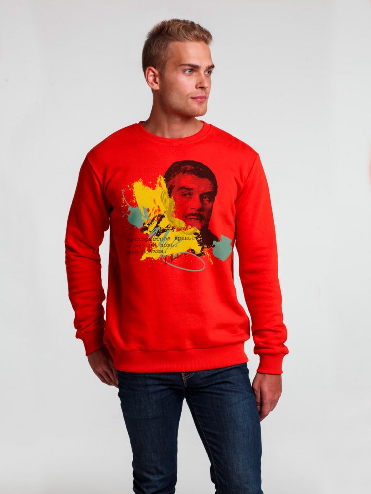 Толстовка «Цитаты. Довлатов. Вранье», красная — изображение 2