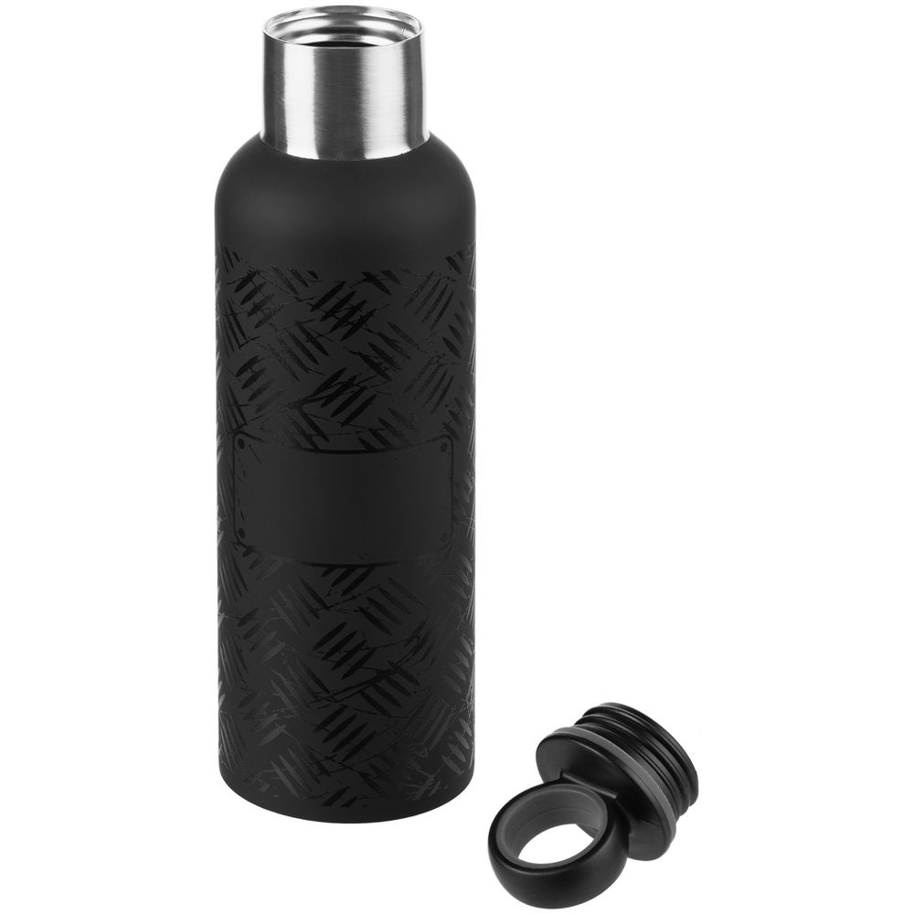 Tермобутылка Hard Work Black, черная — изображение 3
