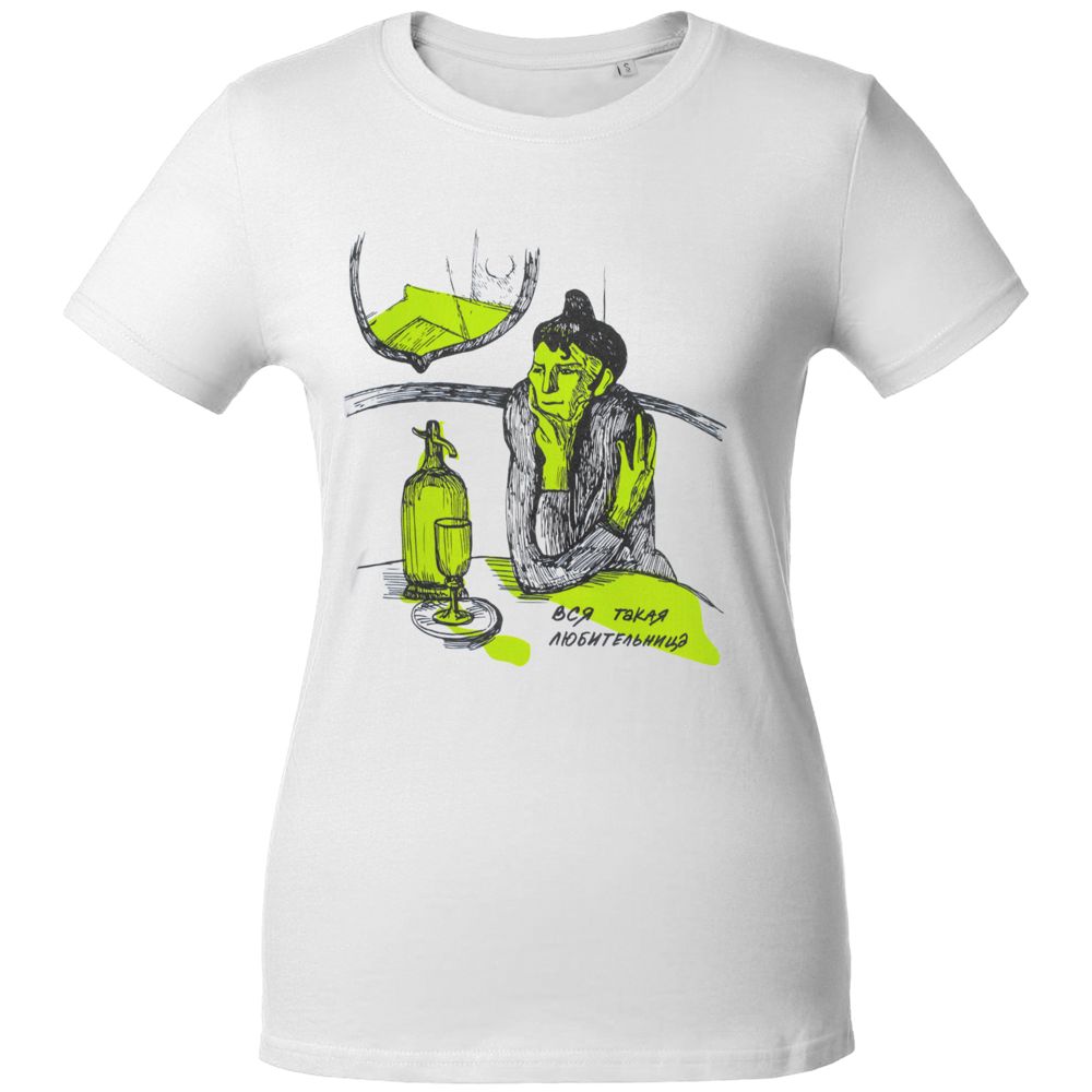 Футболка женская «Любительница», белая — изображение 3