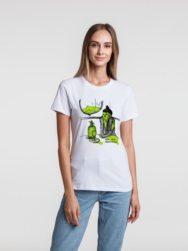 Футболка женская «Любительница», белая — изображение 2