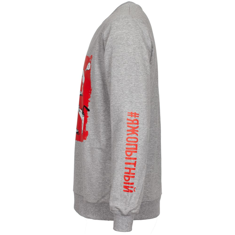 Толстовка «Яжопытный», серый меланж — изображение 4