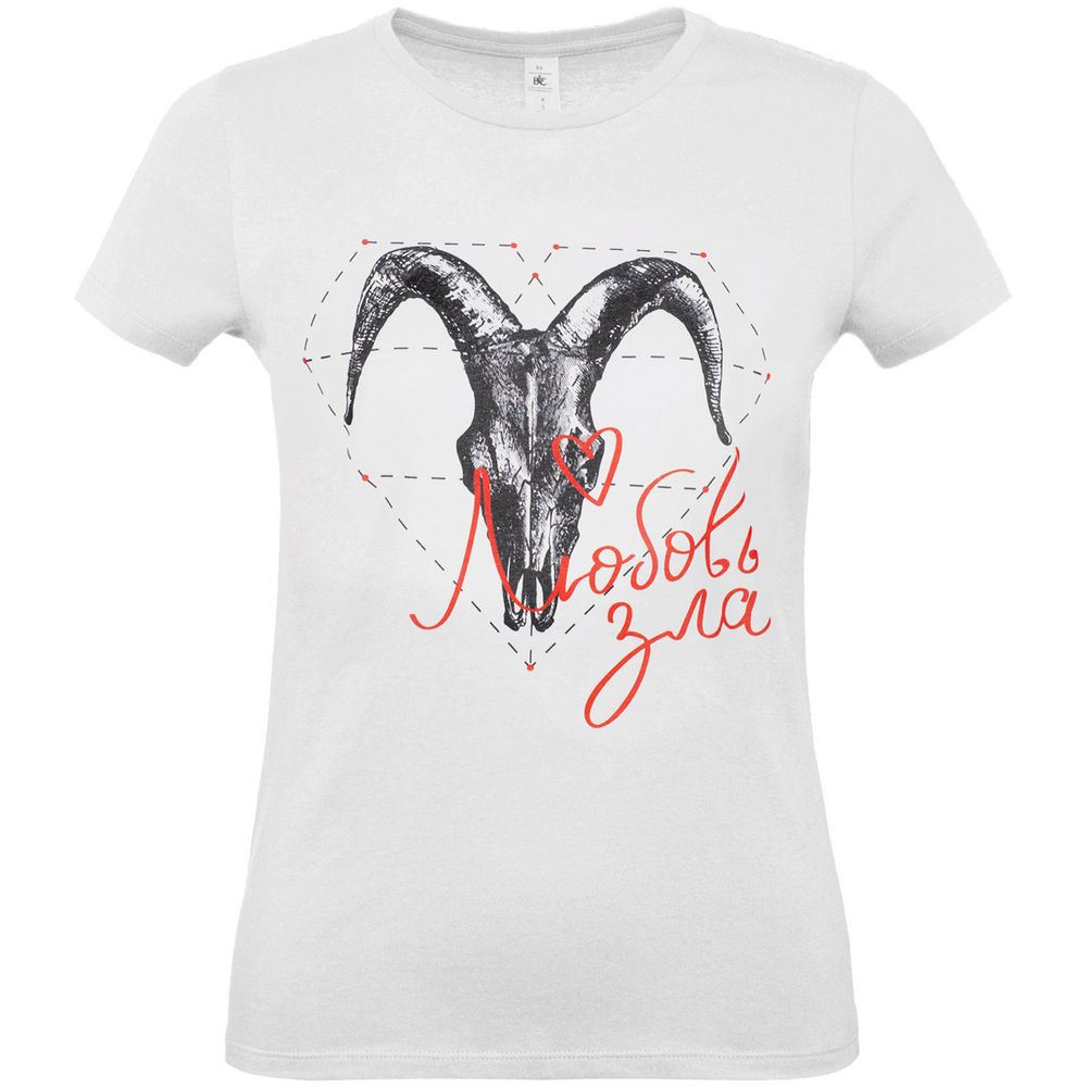 Футболка женская «Любовь зла», белая — изображение 3