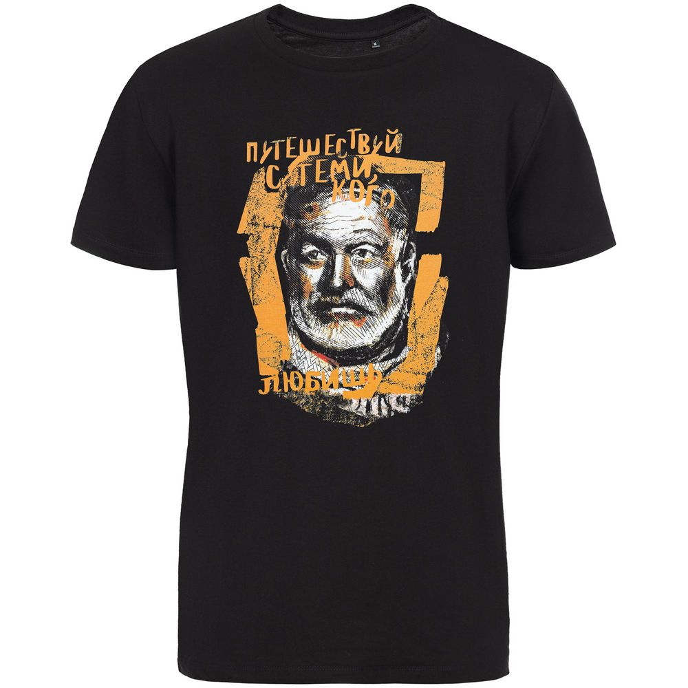 Футболка «Хемингуэй», черная — изображение 3