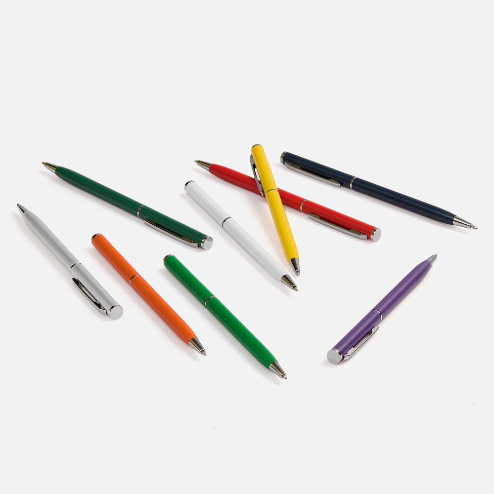 Ручка шариковая Hotel Chrome, ver.2, матовая оранжевая — изображение 5