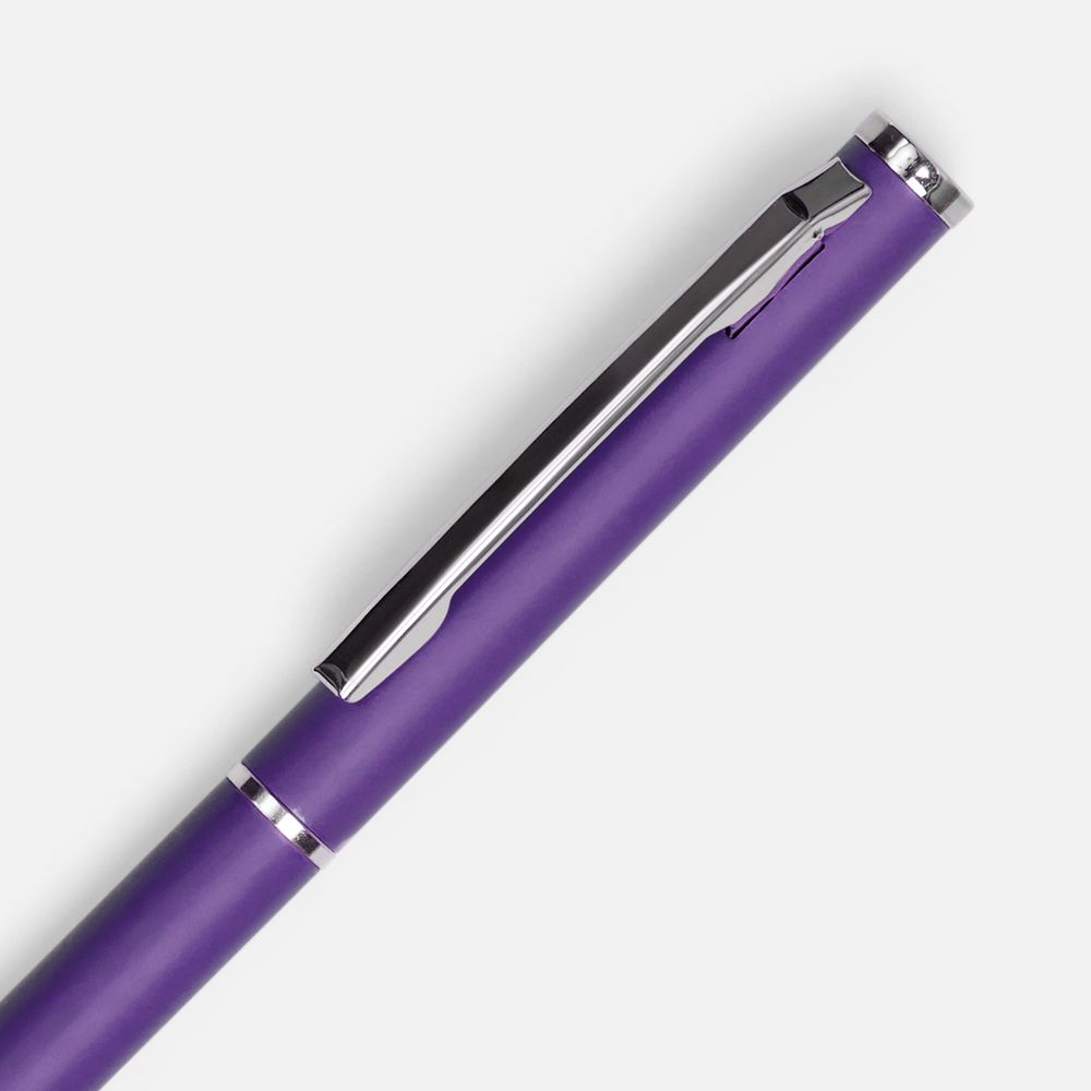 Ручка шариковая Hotel Chrome, ver.2, матовая фиолетовая — изображение 4