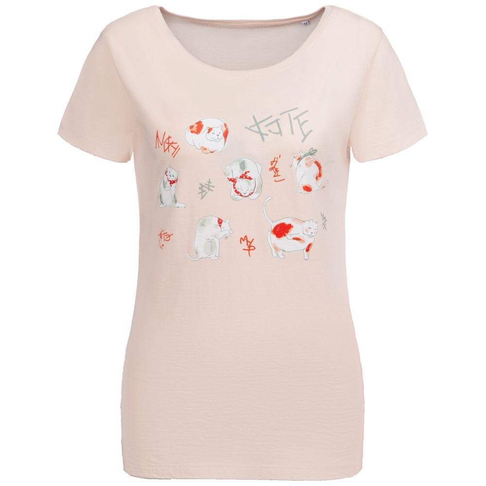 Футболка женская «Котэ», розовая — изображение 2