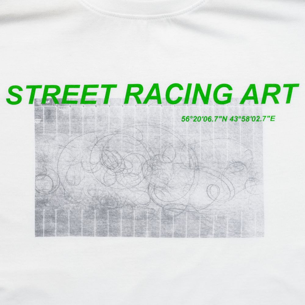 Футболка Street Racing Art, белая — изображение 7