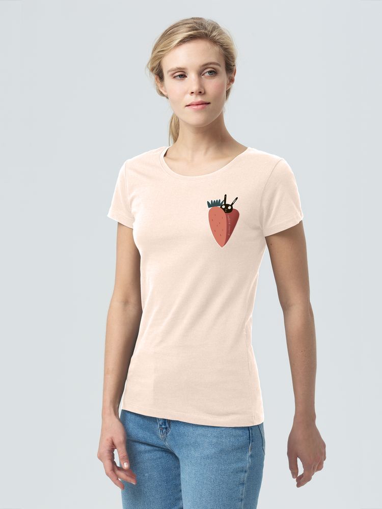 Футболка женская «Любоф-моркоф», розовая — изображение 2