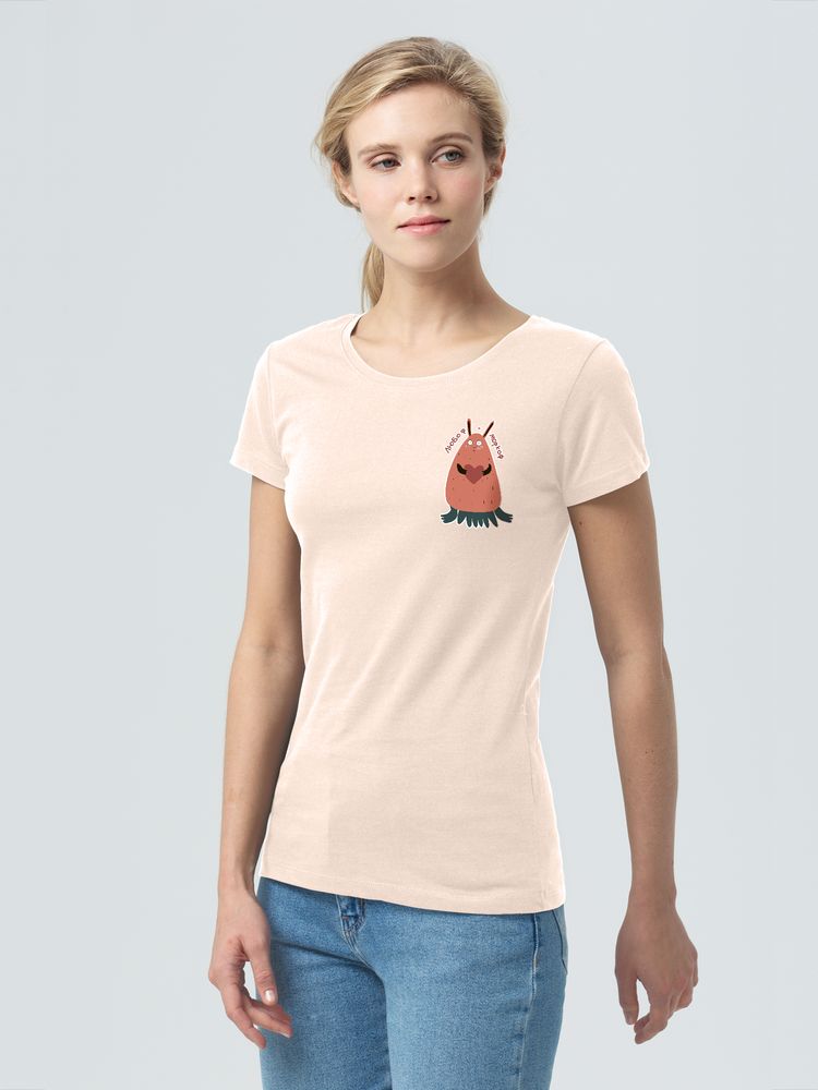 Футболка женская «Любоф-моркоф II», розовая — изображение 4