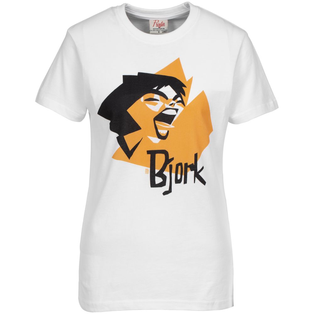 Футболка женская «Меламед. Bjork», белая — изображение 3