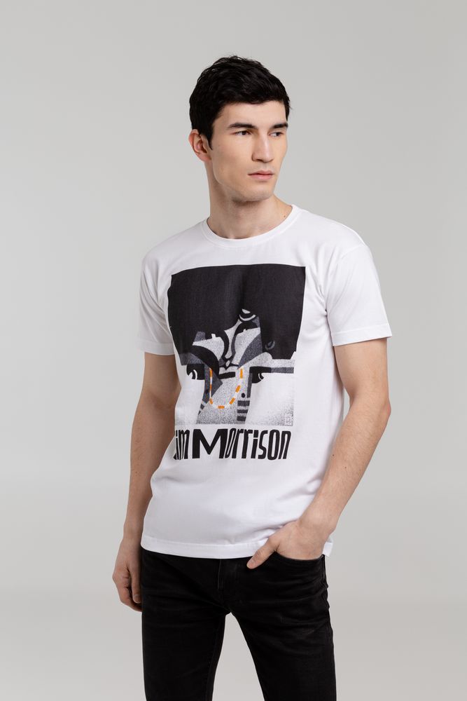 Футболка «Меламед. Jim Morrison», белая — изображение 2