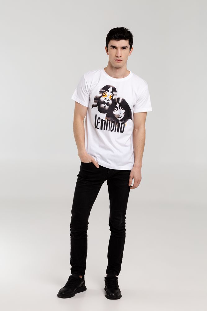 Футболка «Меламед. John Lennon, Yoko Ono», белая — изображение 6