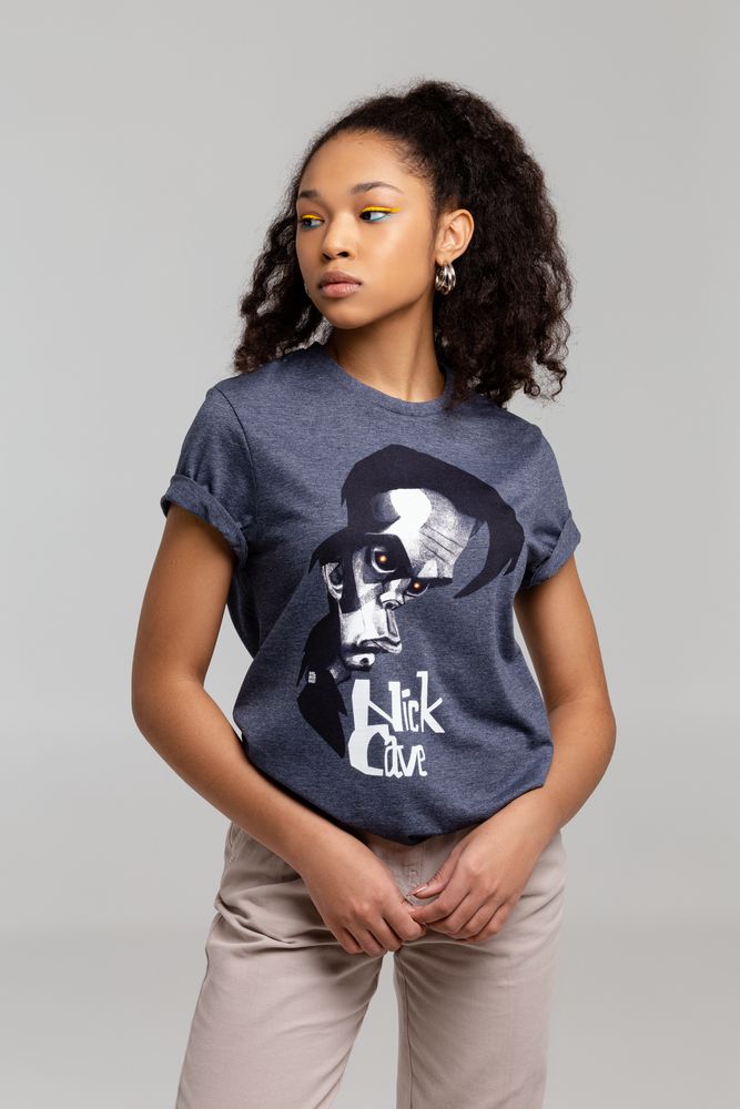 Футболка «Меламед. Nick Cave», темно-синий меланж — изображение 8