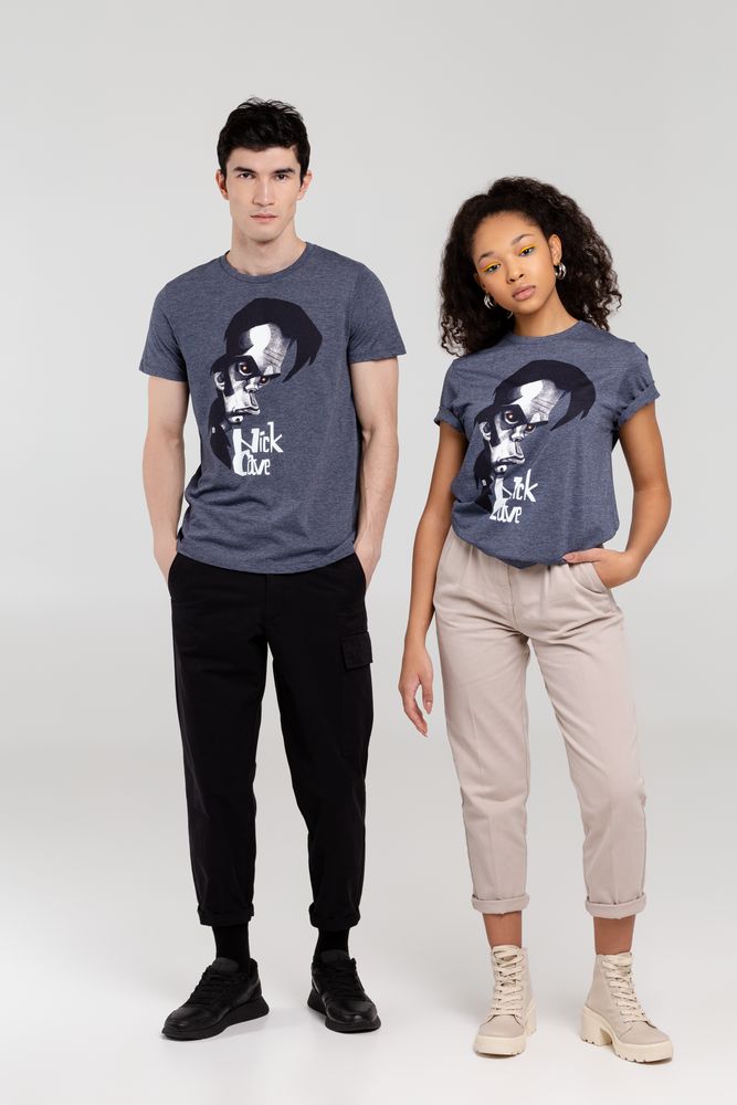 Футболка «Меламед. Nick Cave», темно-синий меланж — изображение 10