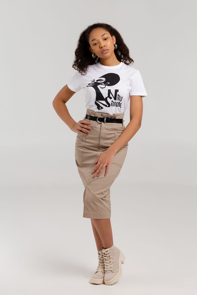 Футболка женская «Меламед. Nina Simone», белая — изображение 6