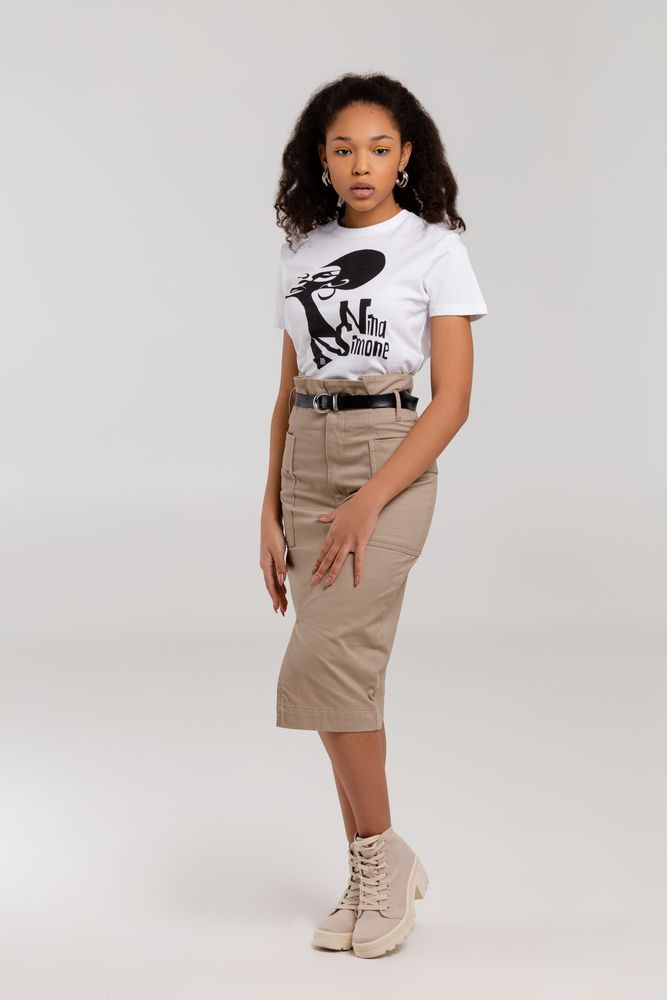 Футболка женская «Меламед. Nina Simone», белая — изображение 5