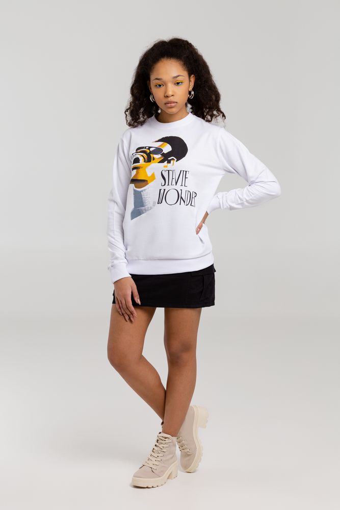 Толстовка «Меламед. Stevie Wonder», белая — изображение 8