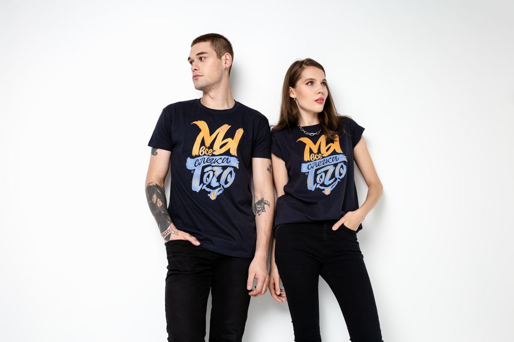 Футболка «Мы все слегка того», темно-синяя — изображение 10