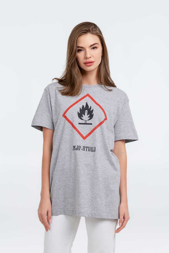 Футболка «Жар-птица», серый меланж — изображение 5