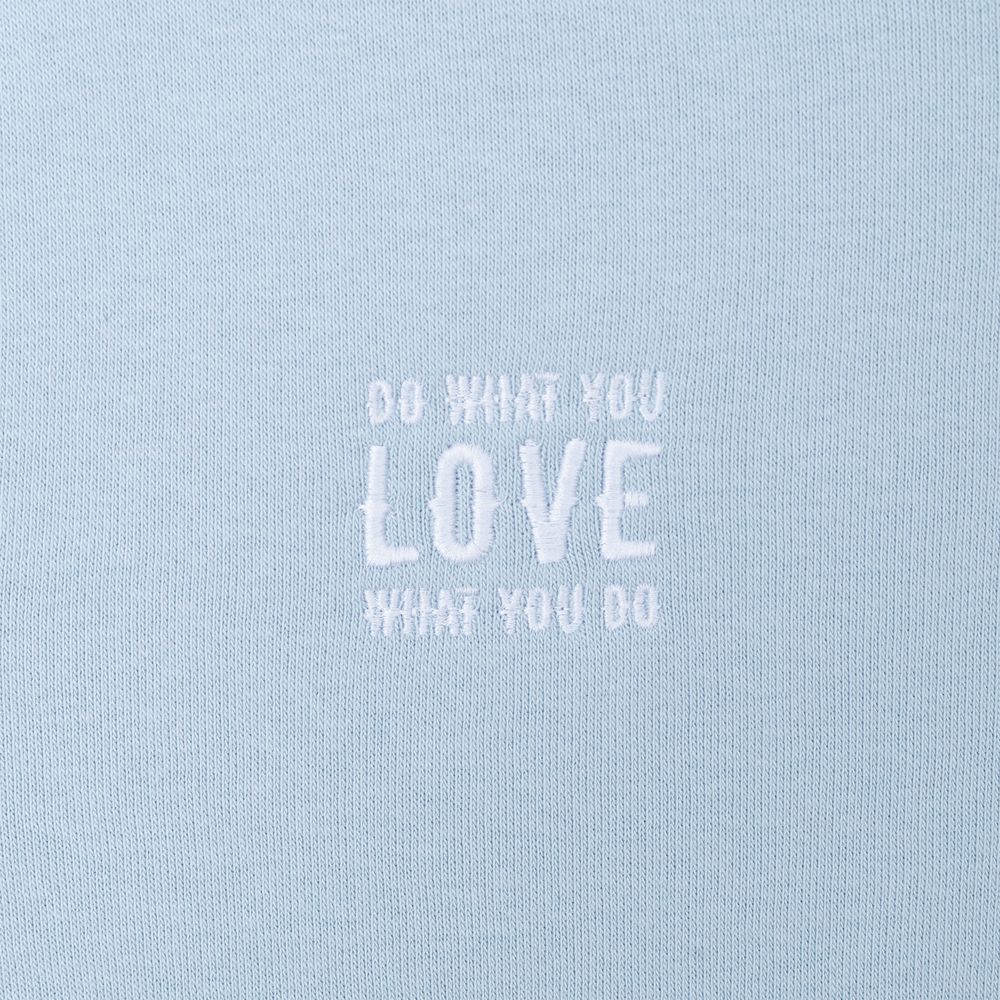 Худи с вышивкой женское Do Love, серо-голубое — изображение 4