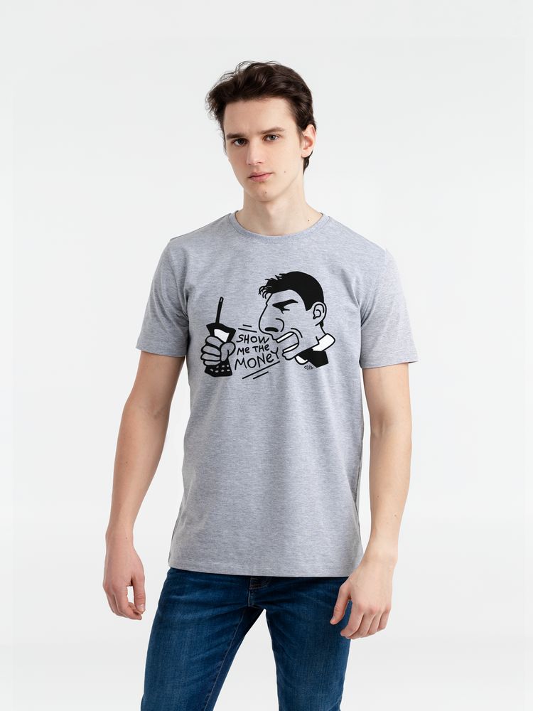 Футболка Show Me The Money, серый меланж — изображение 2