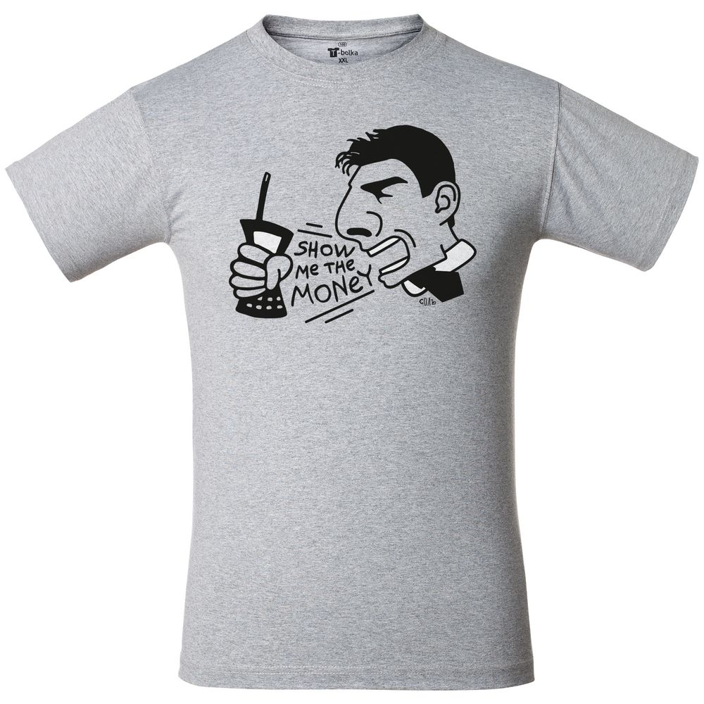 Футболка Show Me The Money, серый меланж — изображение 3