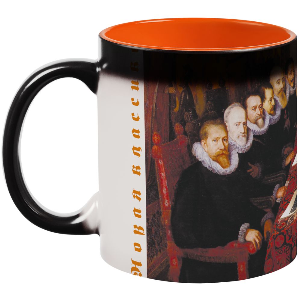 Кружка-хамелеон «Новая классика. Dream Team», матовая, оранжево-черная — изображение 2