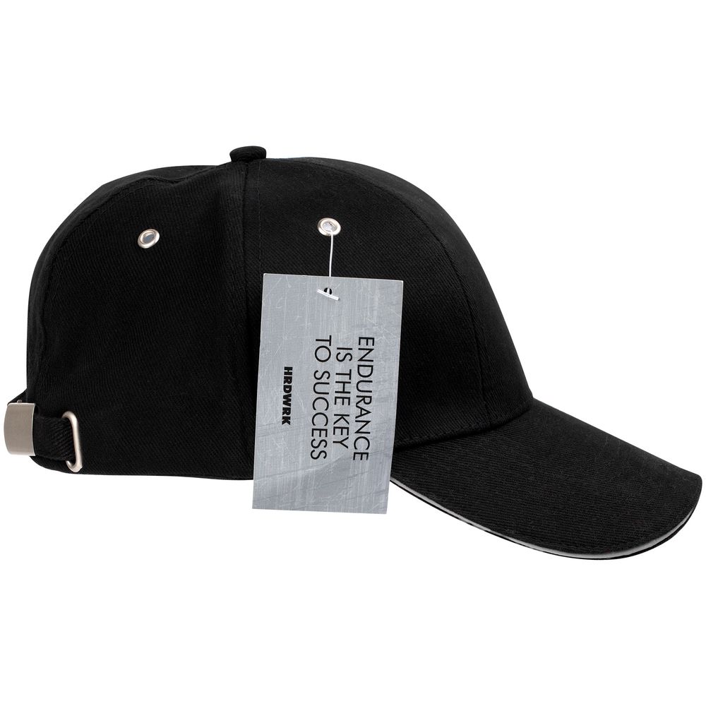 Бейсболка Hard Work Black со светоотражающим элементом — изображение 5