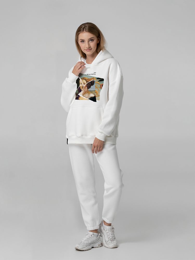 Худи You Are Beautiful, молочно-белое — изображение 2