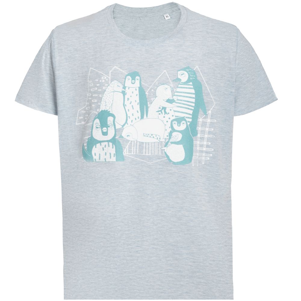 Футболка мужская приталенная Ping Win, голубой меланж — изображение 2