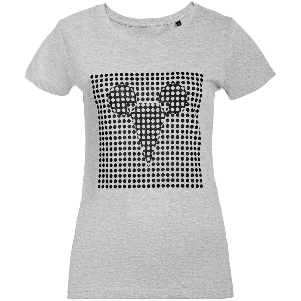 Футболка женская Optical Mouse, серый меланж — изображение 2
