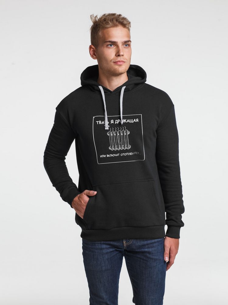 Толстовка «Тварь я дрожащая...», черная — изображение 2