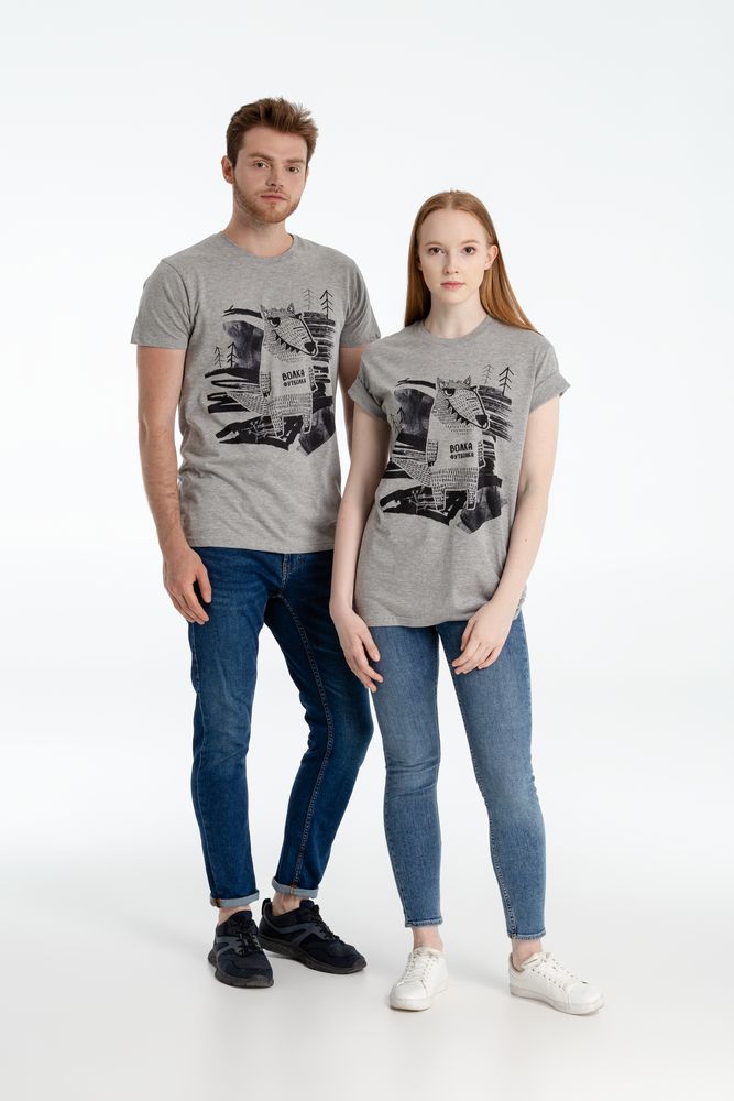 Футболка «Волка футболка», серый меланж — изображение 7