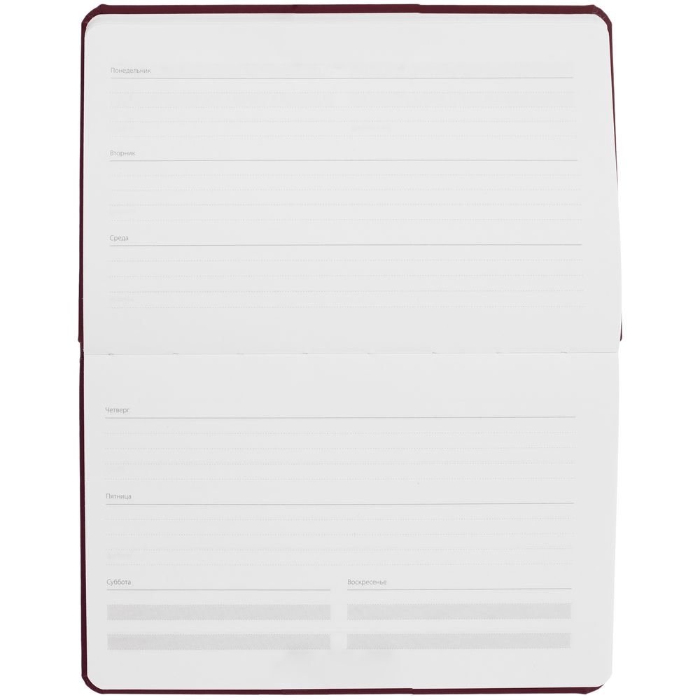 Еженедельник Urban, недатированный, бордовый — изображение 7