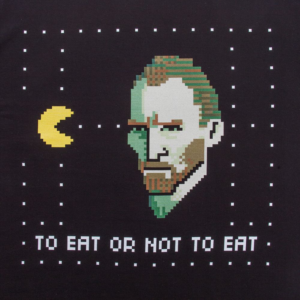 Футболка женская «Ван-Пакман», черная — изображение 4