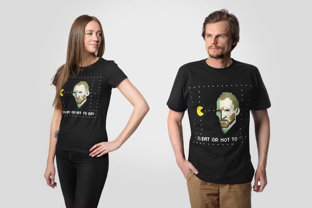 Футболка женская «Ван-Пакман», черная — изображение 7