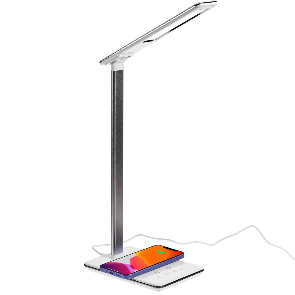 Настольная лампа с беспроводной зарядкой Power Spot, белая — изображение 2